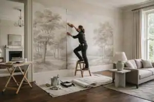 fabric and wallpaper markup,