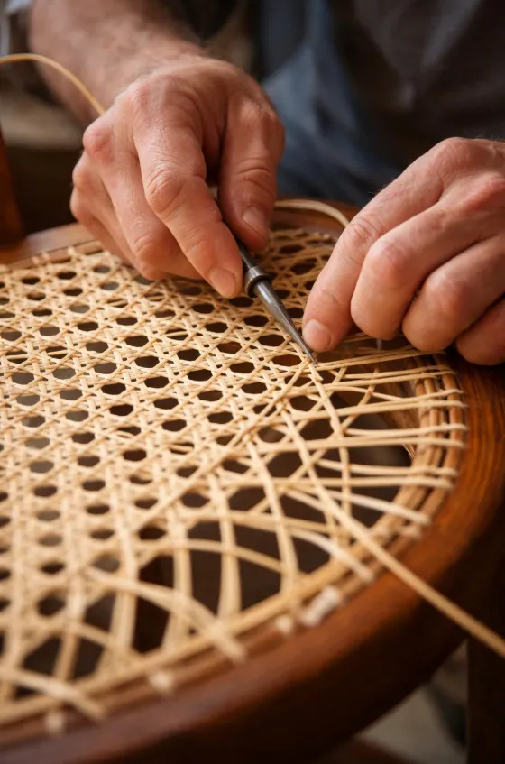 Reel Ready, The Art of Weaving Furniture